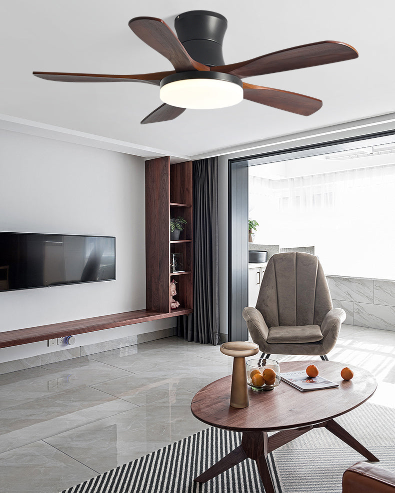 Ventilador de techo WOMO de 5 aspas de perfil bajo con lámpara - WM5208