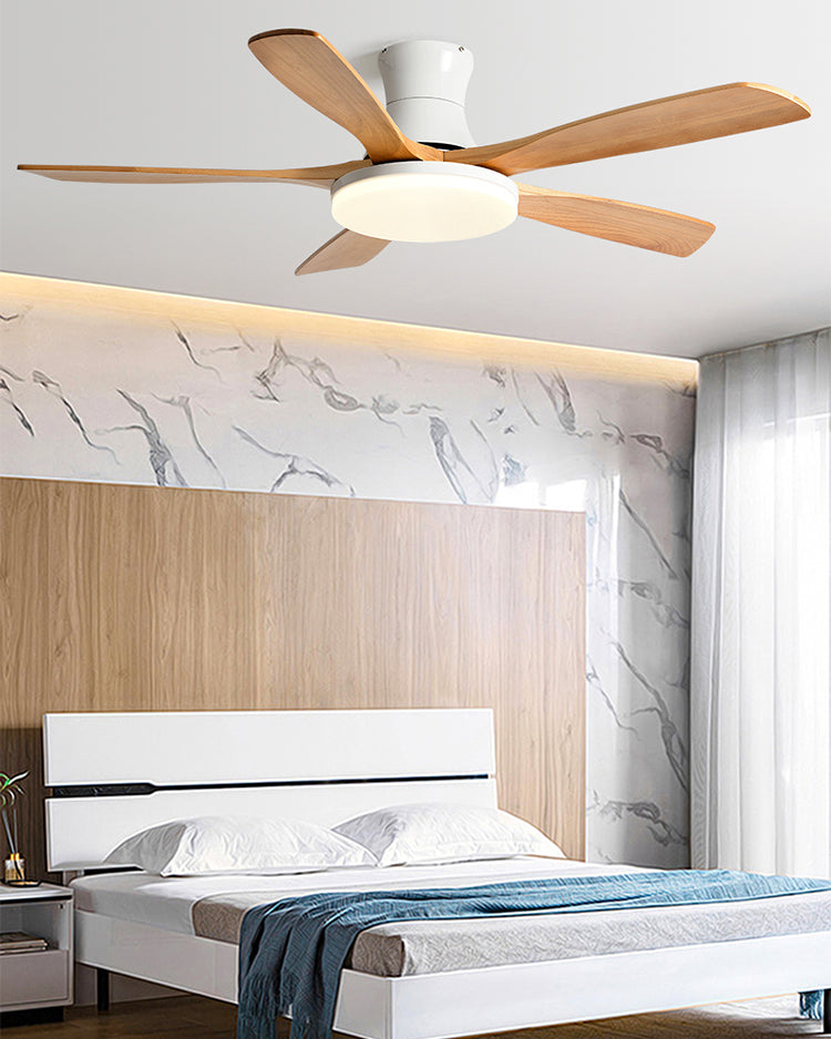 Ventilador de techo WOMO de 5 aspas de perfil bajo con lámpara - WM5208