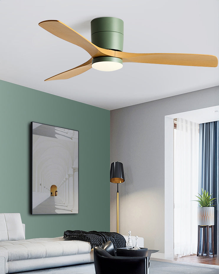 Ventilador de techo moderno de perfil bajo WOMO con lámpara-WM5215