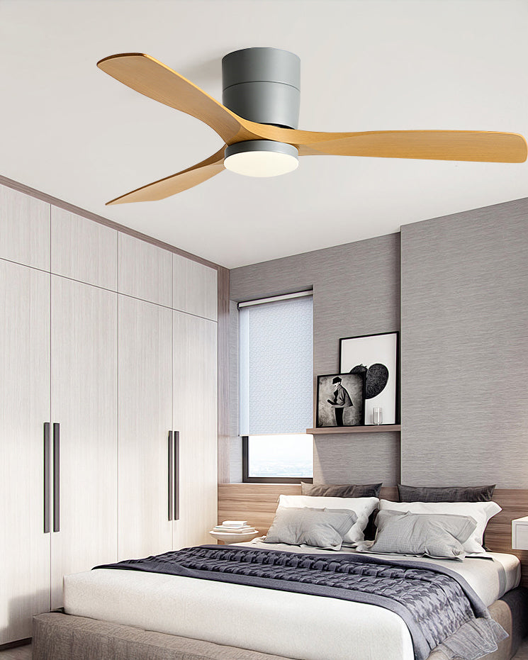 Ventilador de techo moderno de perfil bajo WOMO con lámpara-WM5215
