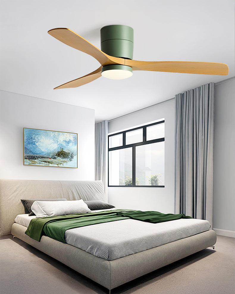 Ventilador de techo moderno de perfil bajo WOMO con lámpara-WM5215