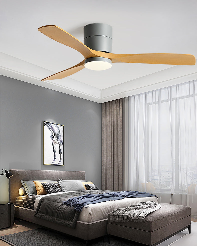 Ventilador de techo moderno de perfil bajo WOMO con lámpara-WM5215