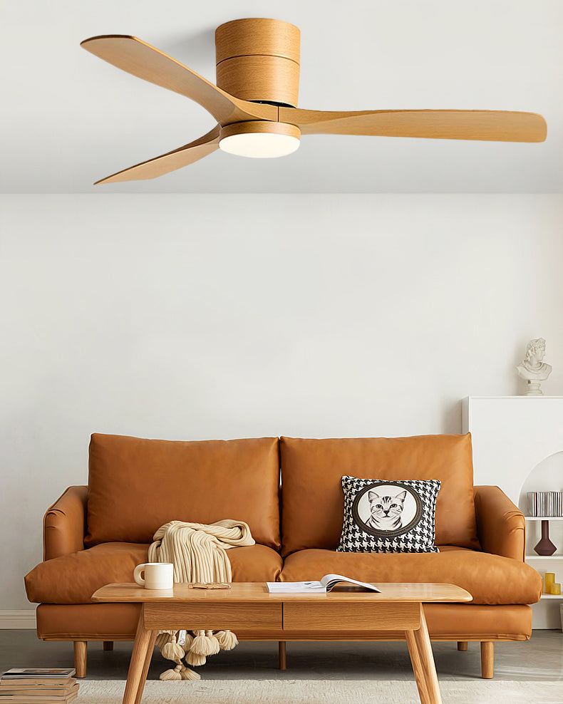 Ventilador de techo moderno de perfil bajo WOMO con lámpara-WM5215