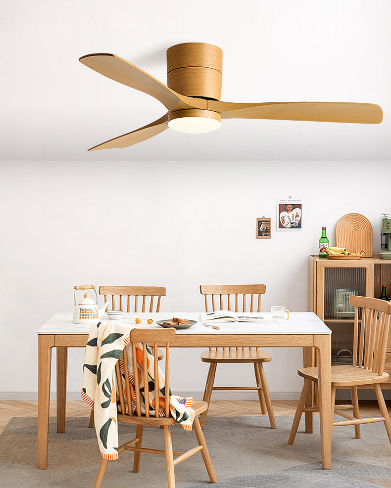 Ventilador de techo moderno de perfil bajo WOMO con lámpara-WM5215