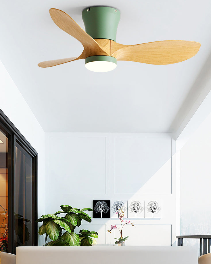 Ventilador de techo pequeño WOMO de 3 aspas con lámpara - WM5218