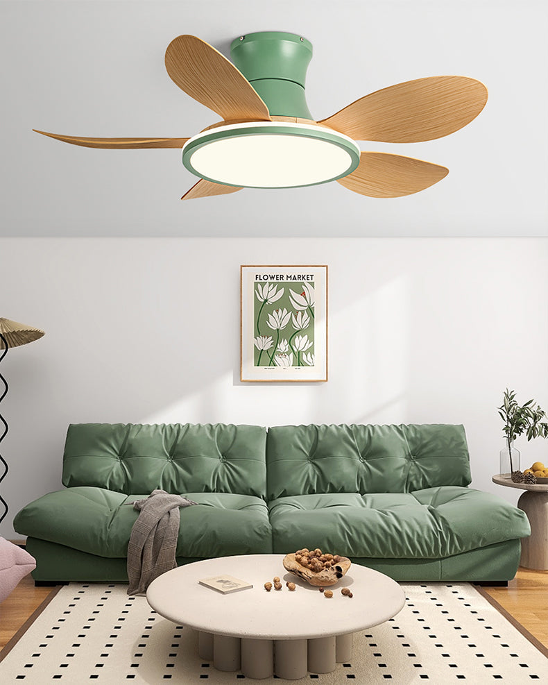 Ventilador de techo con lámpara de perfil bajo WOMO moderno - WM5239