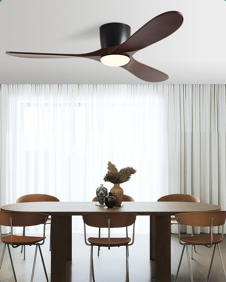 Ventilador de techo WOMO de 3 aspas de perfil bajo con lámpara - WM5253