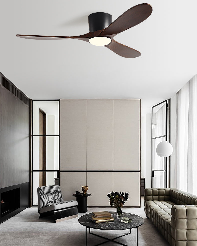 Ventilador de techo WOMO de 3 aspas de perfil bajo con lámpara - WM5253