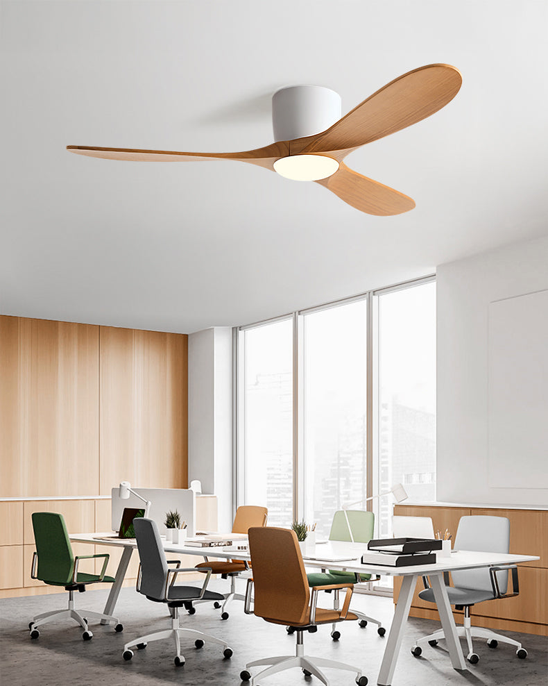 Ventilador de techo WOMO de 3 aspas de perfil bajo con lámpara - WM5253