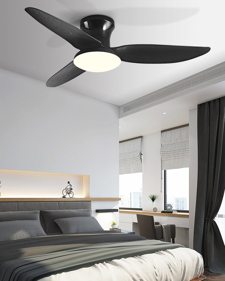 Ventilador de techo WOMO de 3 aspas de perfil bajo con lámpara - WM5261