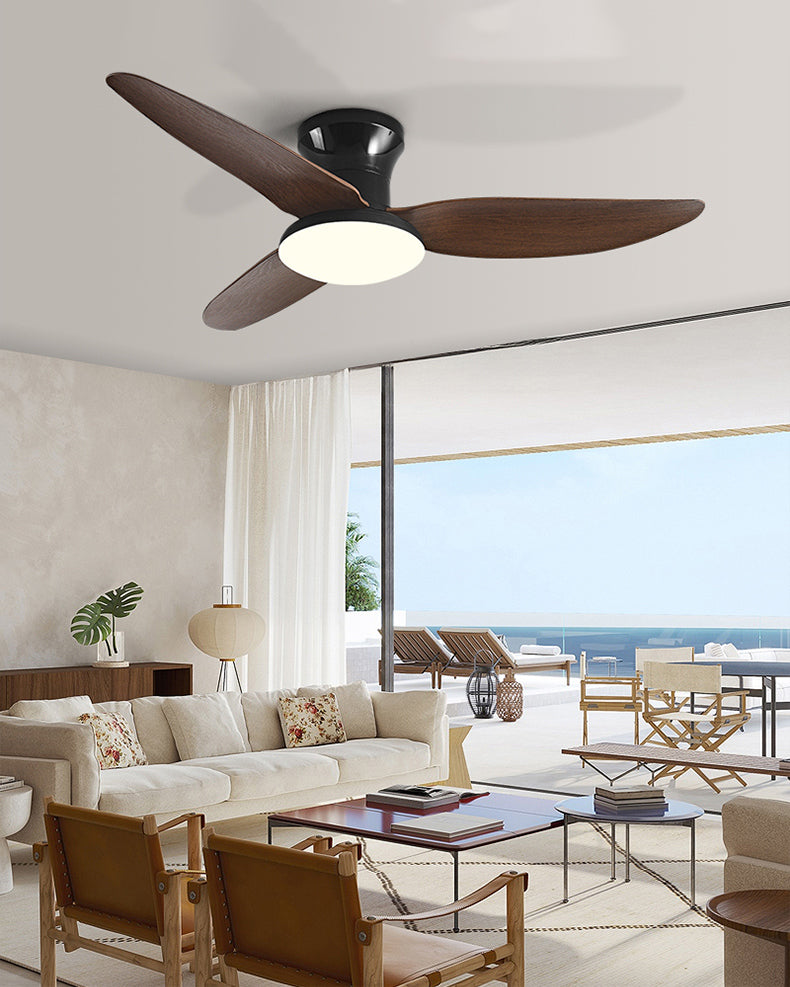 Ventilador de techo WOMO de 3 aspas de perfil bajo con lámpara - WM5261
