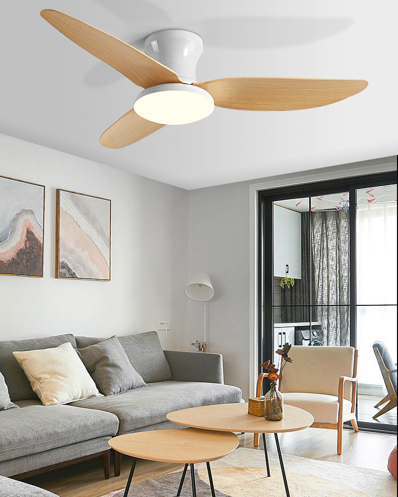 Ventilador de techo WOMO de 3 aspas de perfil bajo con lámpara - WM5261