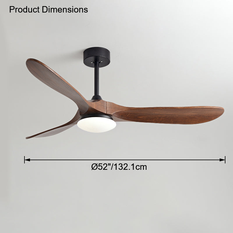 WOMO Ventiladores de techo con luz de Madera con Hélice - WM5008