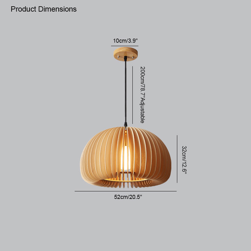 WOMO Lámparas Colgantes de Madera con Calabaza-WM2105
