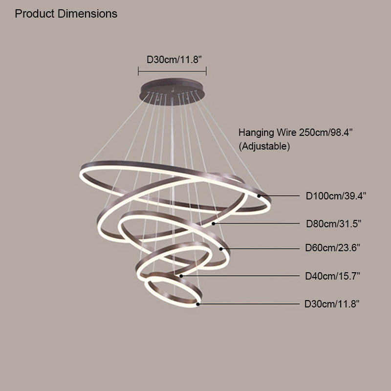 WOMO Lámparas Colgantes LED Anillos Escalonados-WM2159