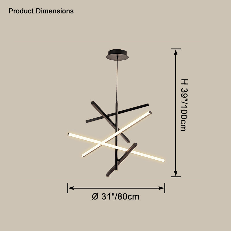 Lámpara de araña WOMO Multi Light Sticks-WM2640