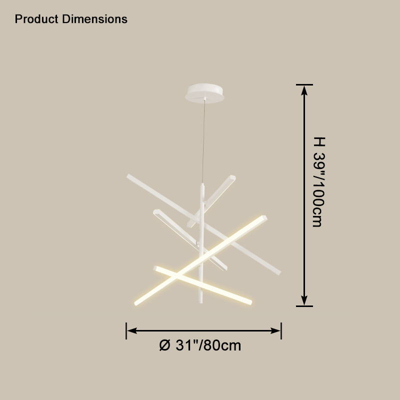 Lámpara de araña WOMO Multi Light Sticks-WM2640