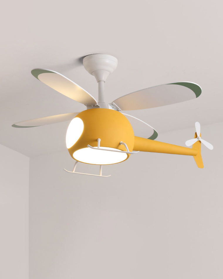 WOMO Ventiladores de techo con luz Avión para Niños - WM5007