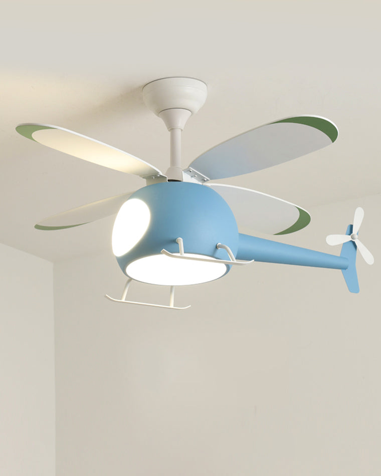 WOMO Ventiladores de techo con luz Avión para Niños - WM5007