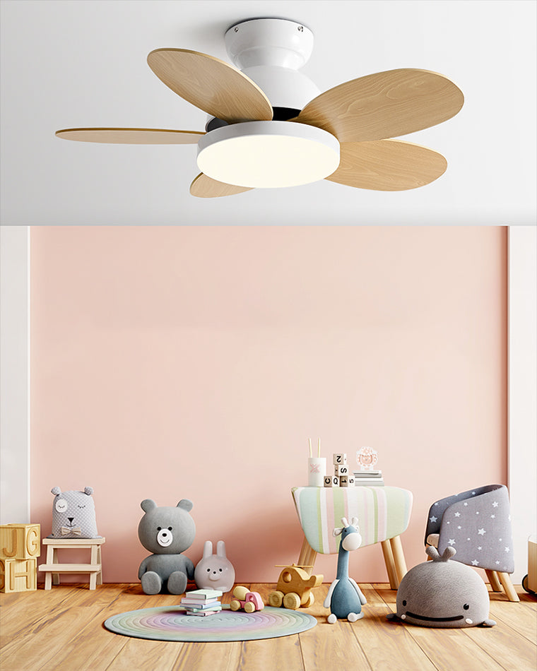 WOMO Scandinavian Wood Ceiling Fans with Light - WM5004