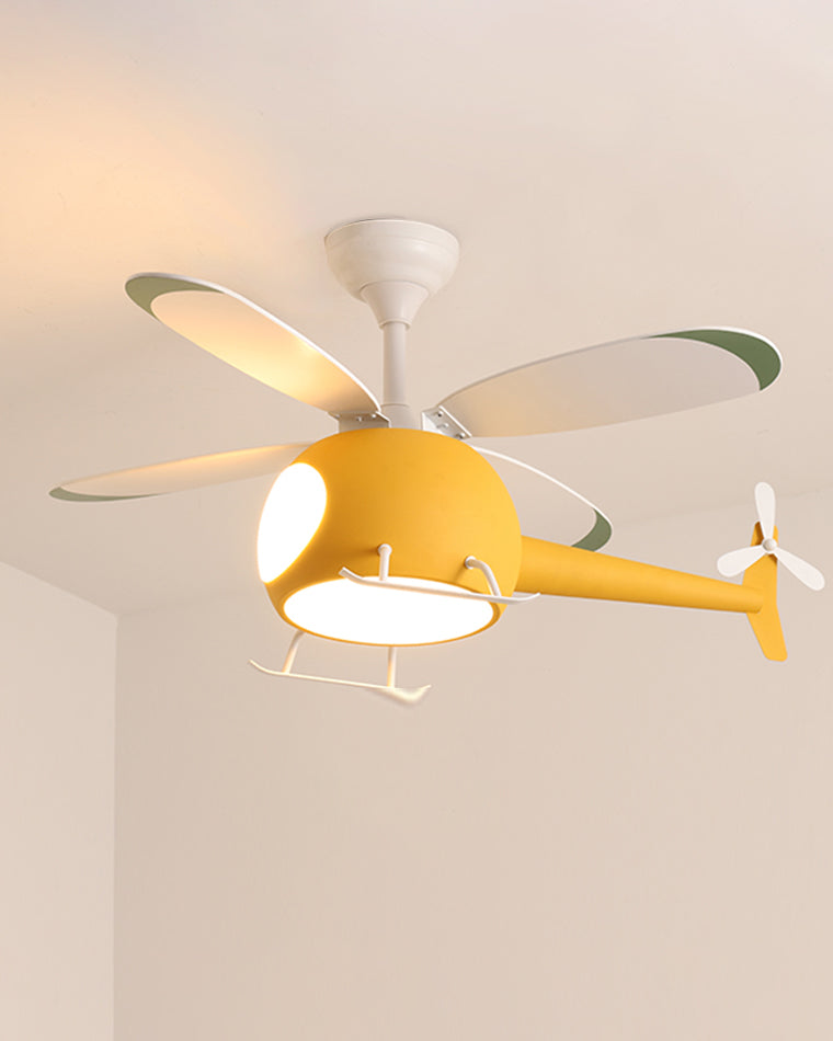 WOMO Ventiladores de techo con luz Avión para Niños - WM5007
