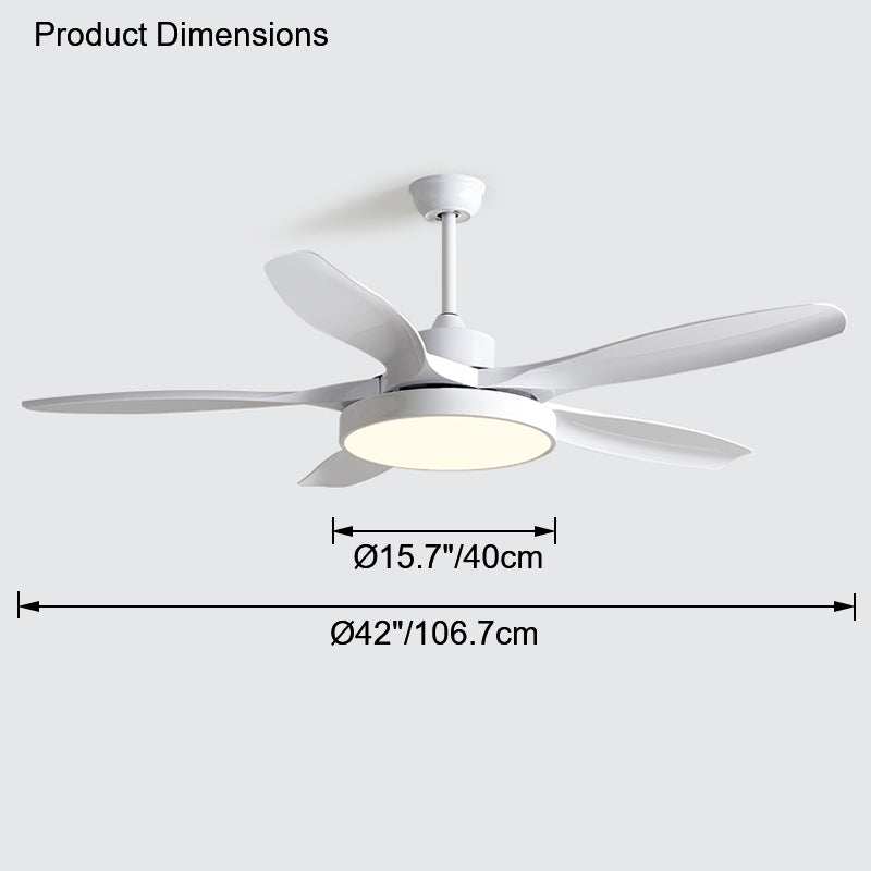 WOMO Ventiladores de techo con luz Reversible Escandinavo - WM5002
