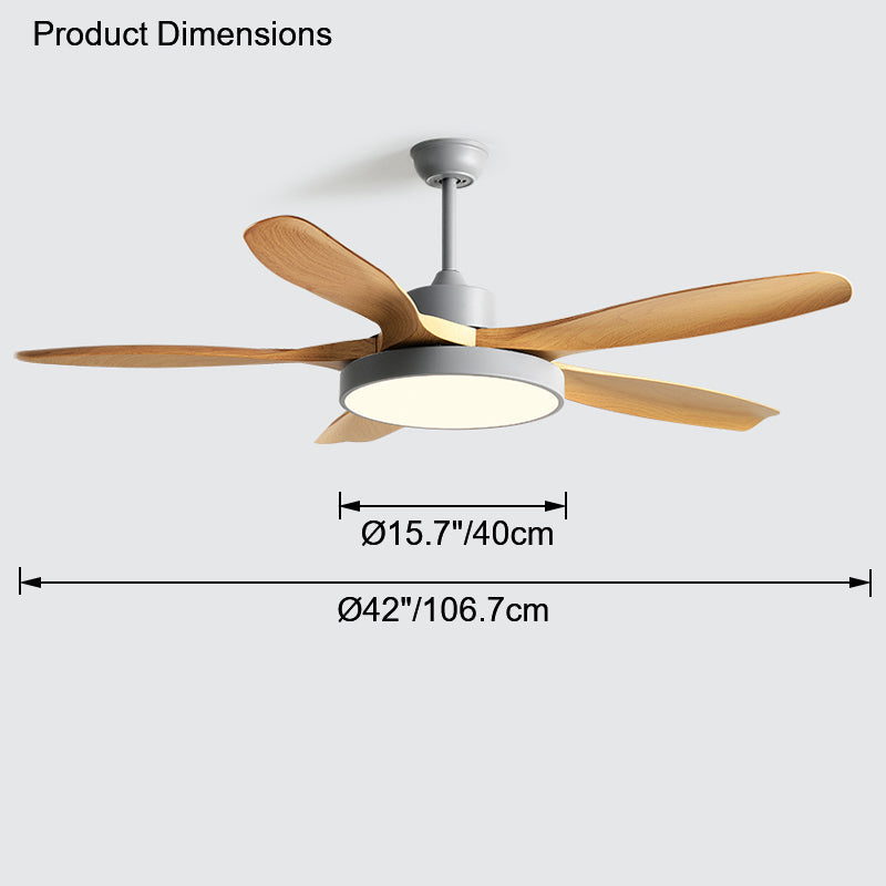 WOMO Ventiladores de techo con luz Reversible Escandinavo - WM5002