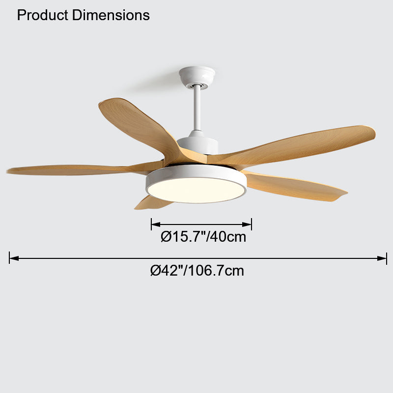 WOMO Ventiladores de techo con luz Reversible Escandinavo - WM5002