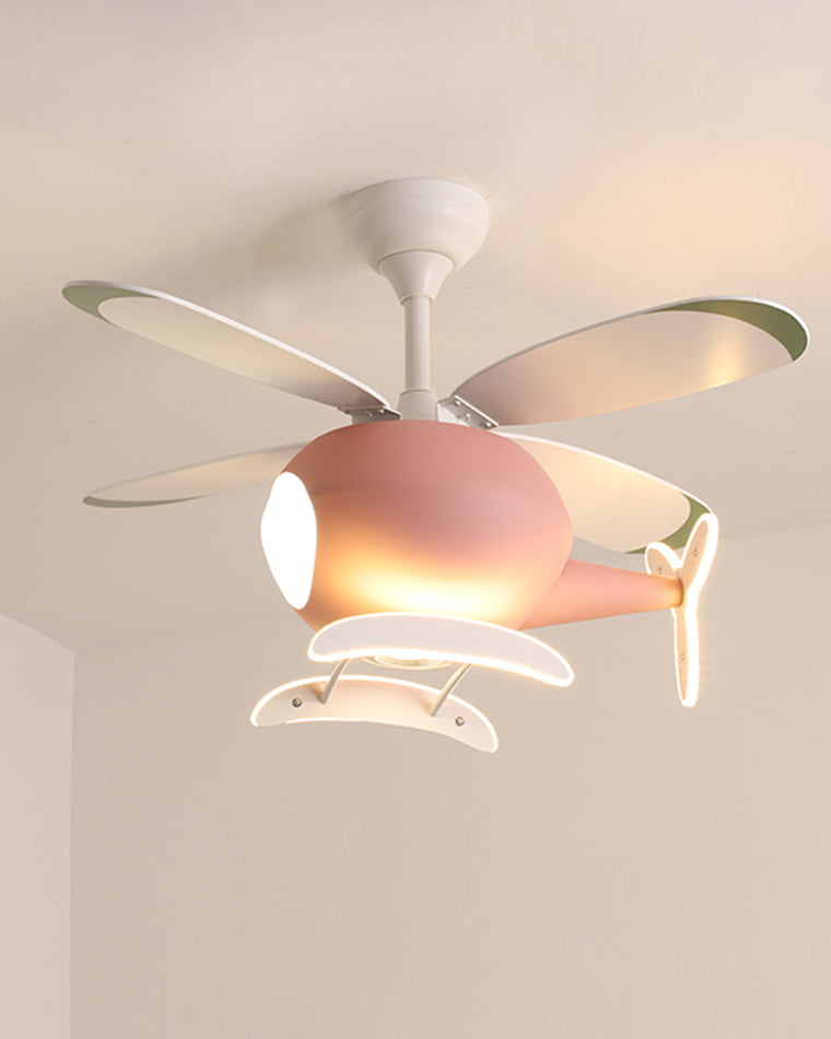WOMO Ventiladores de techo con luz Avión para Niños - WM5007
