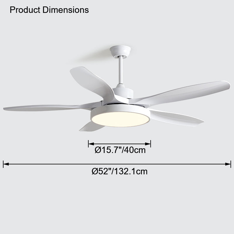 WOMO Ventiladores de techo con luz Reversible Escandinavo - WM5002