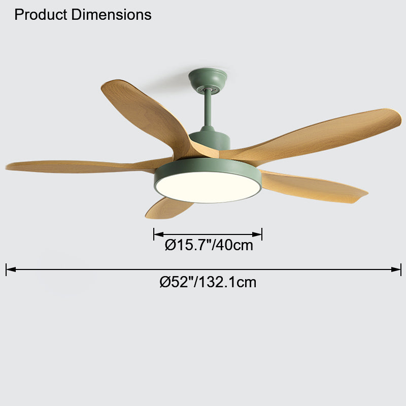 WOMO Ventiladores de techo con luz Reversible Escandinavo - WM5002