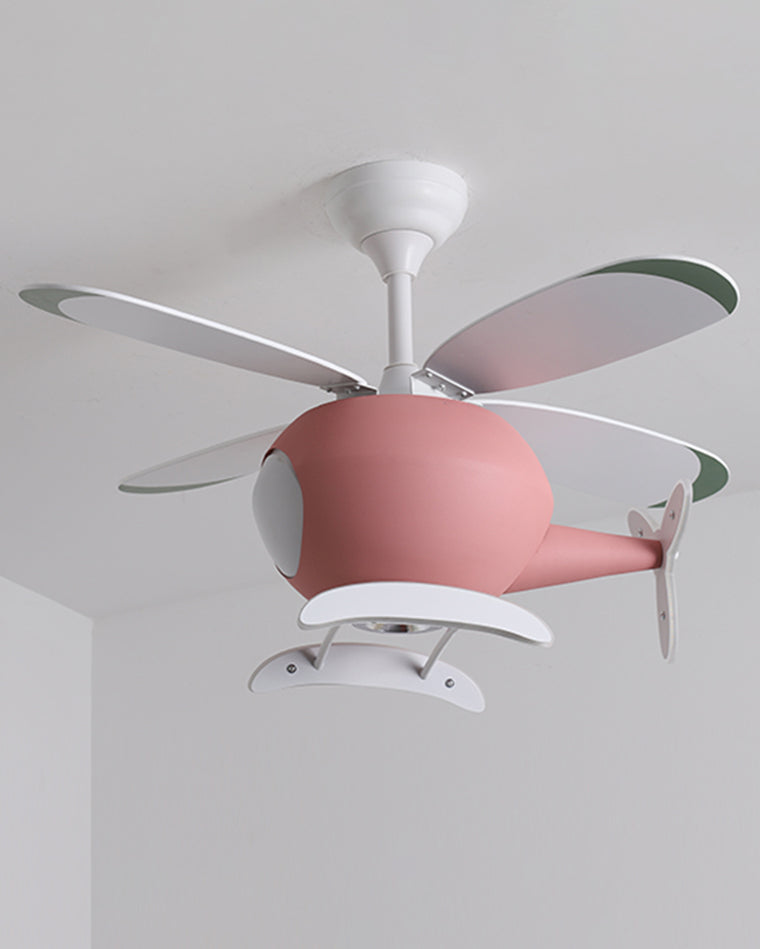 WOMO Ventiladores de techo con luz Avión para Niños - WM5007