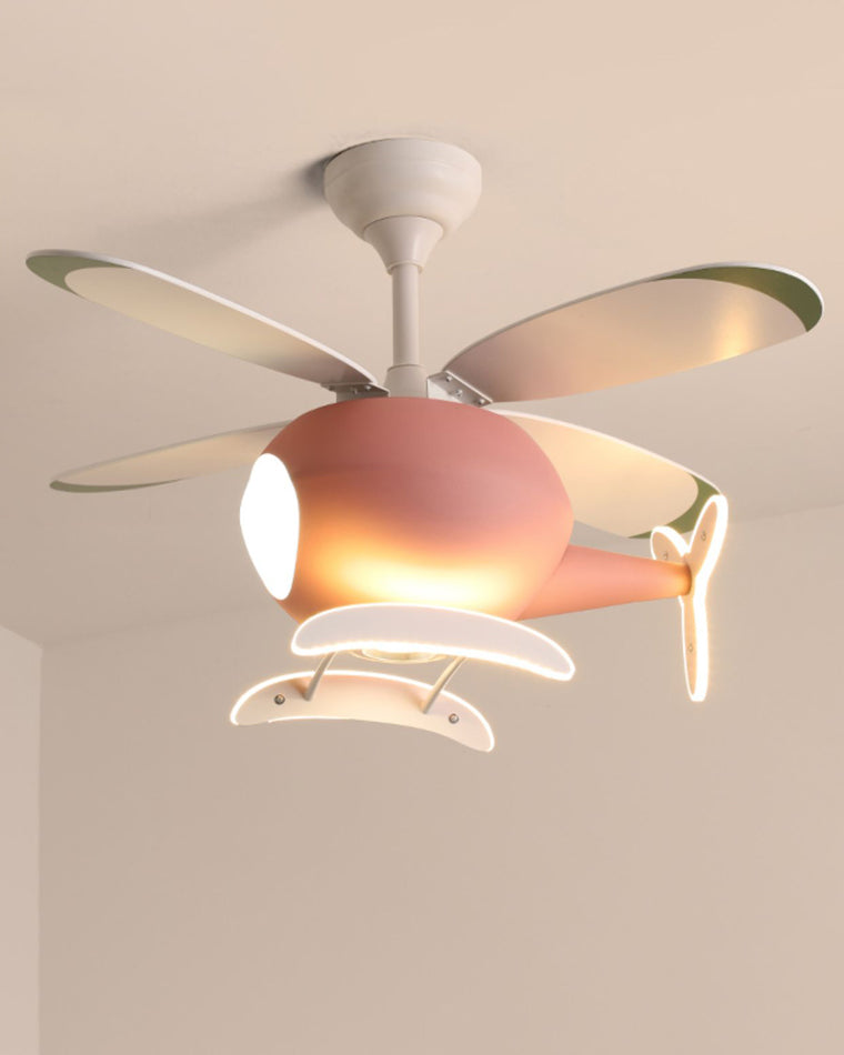 WOMO Ventiladores de techo con luz Avión para Niños - WM5007