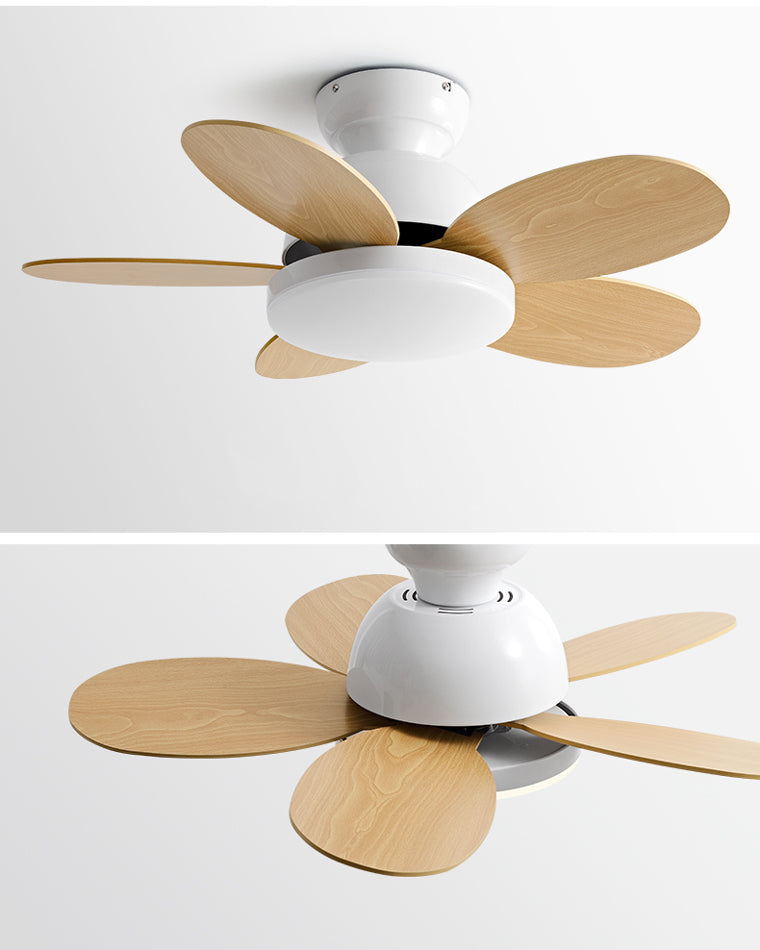 WOMO Scandinavian Wood Ceiling Fans with Light - WM5004
