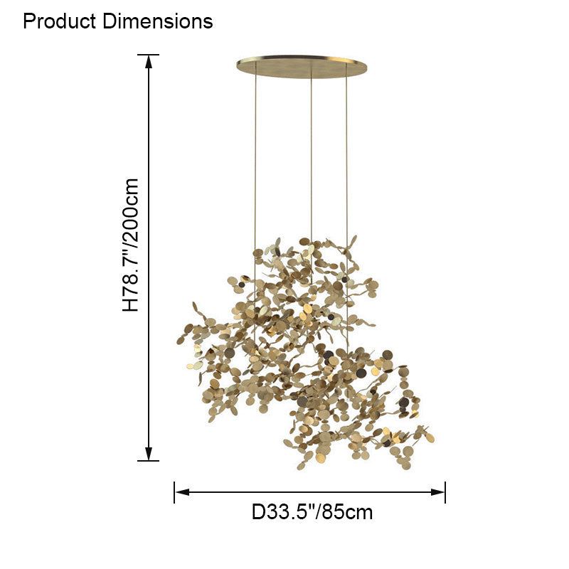 WOMO Multiple Hanging Lamps Cloud Silver/Gold-WM2042