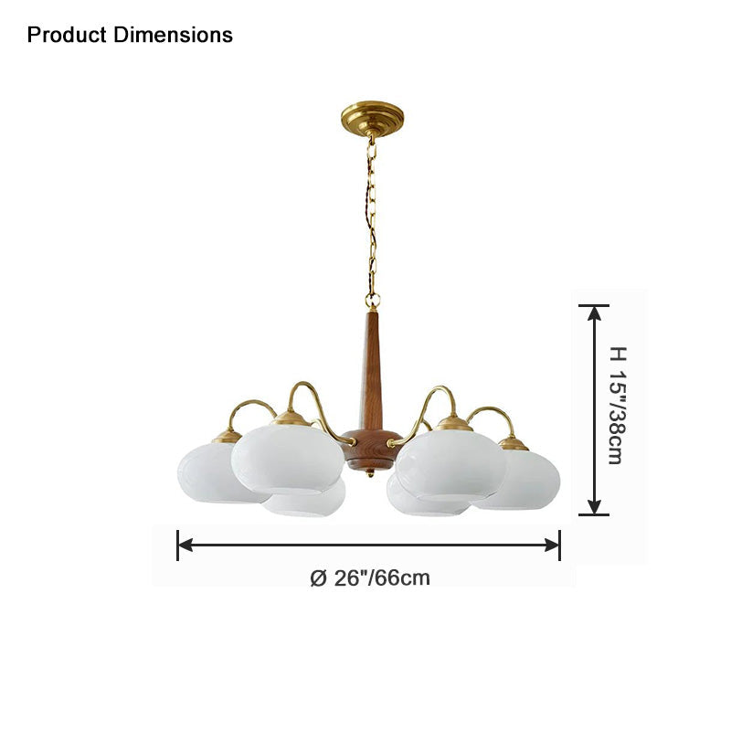 WOMO Milky Glass Retro Pendant Lights - WM2303