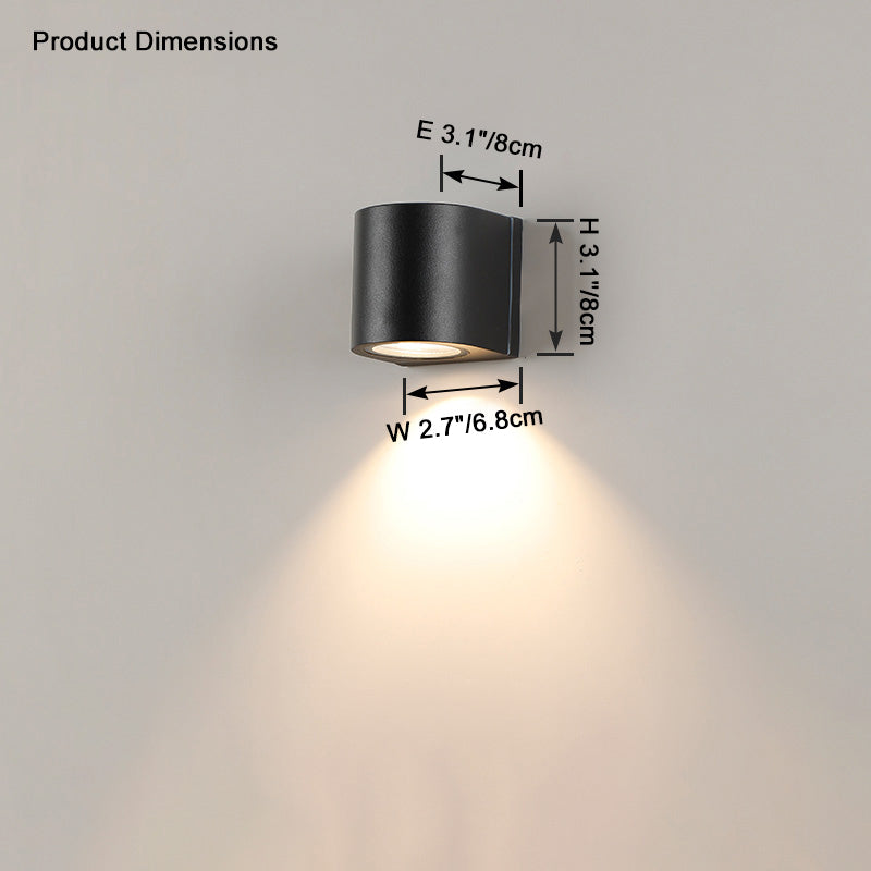 Lámpara de pared exterior WOMO con iluminación ascendente y descendente - WM9079