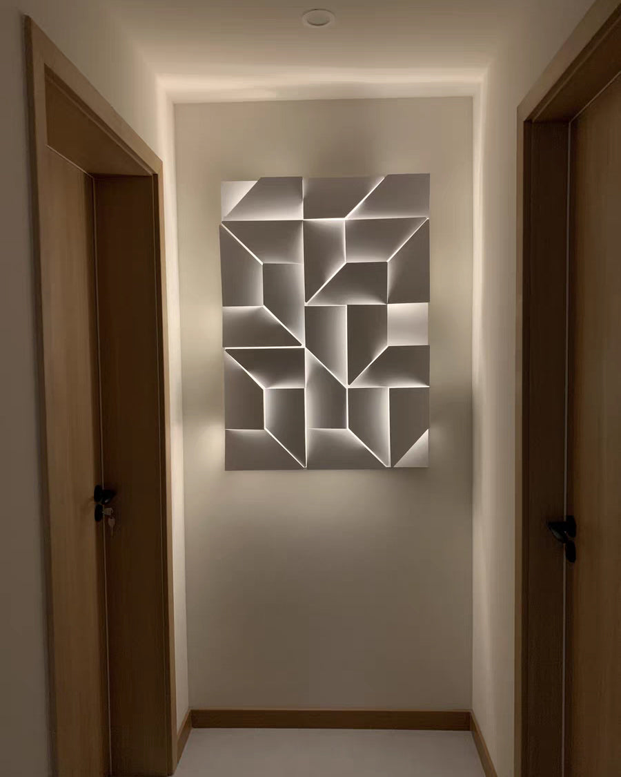 WOMO Rectangular wall light with a sculptural design - WM6020