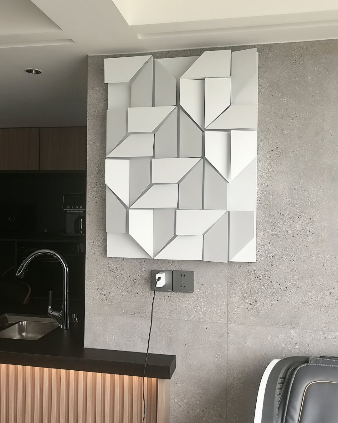 WOMO Rectangular wall light with a sculptural design - WM6020