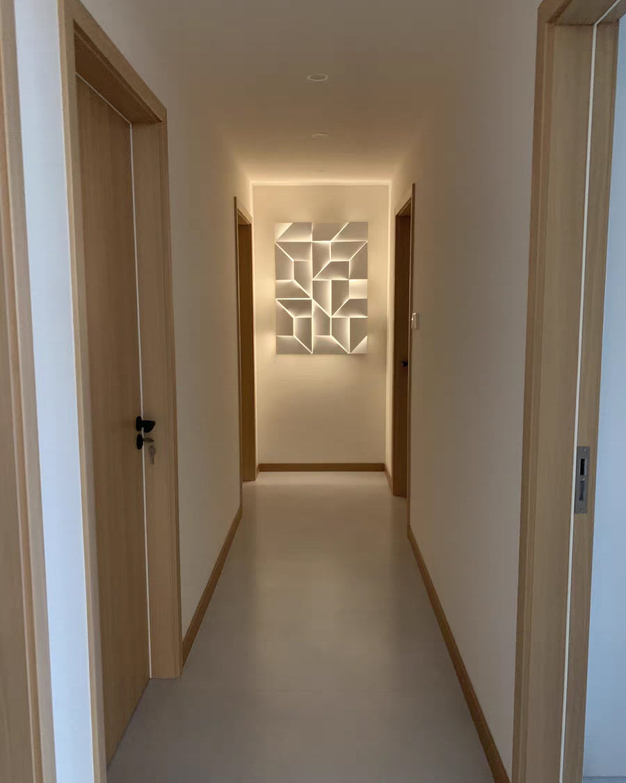 WOMO Rectangular wall light with a sculptural design - WM6020