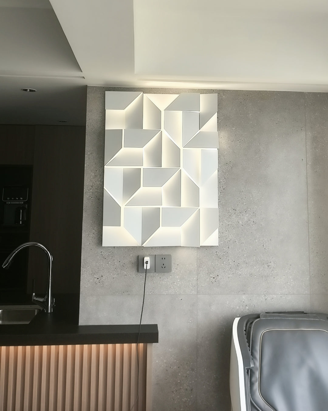 WOMO Rectangular wall light with a sculptural design - WM6020
