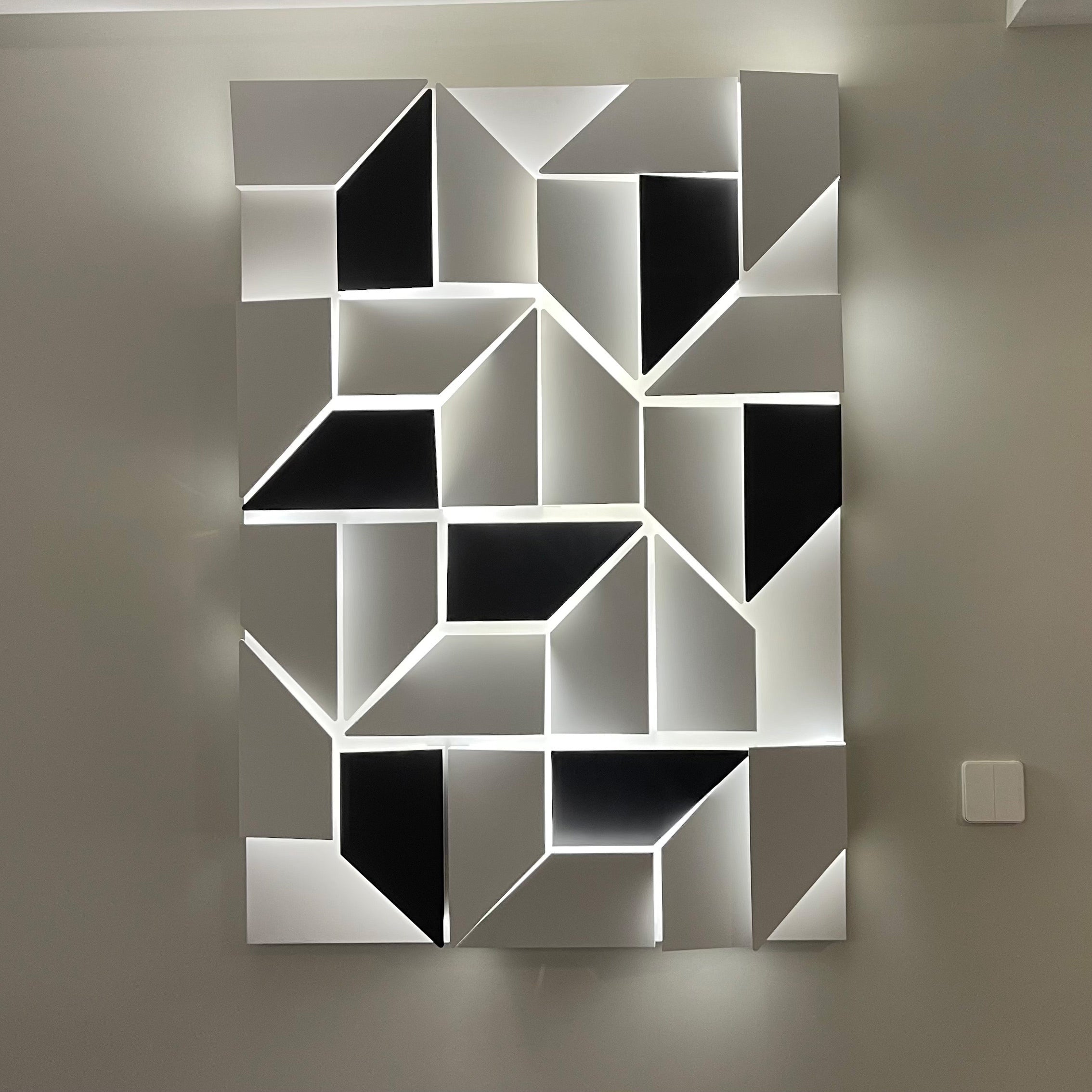 WOMO Rectangular wall light with a sculptural design - WM6020
