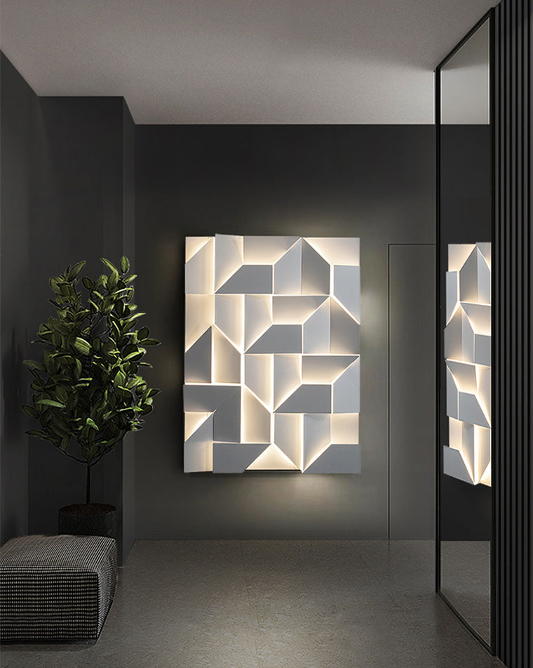 WOMO Rectangular wall light with a sculptural design - WM6020