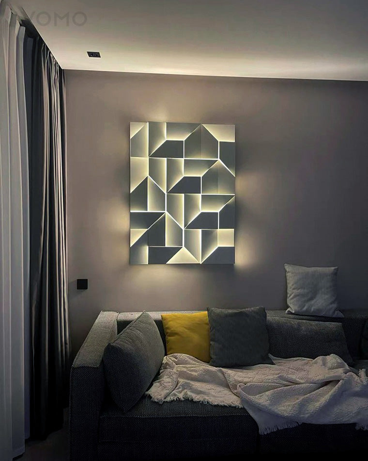 WOMO Rectangular wall light with a sculptural design - WM6020
