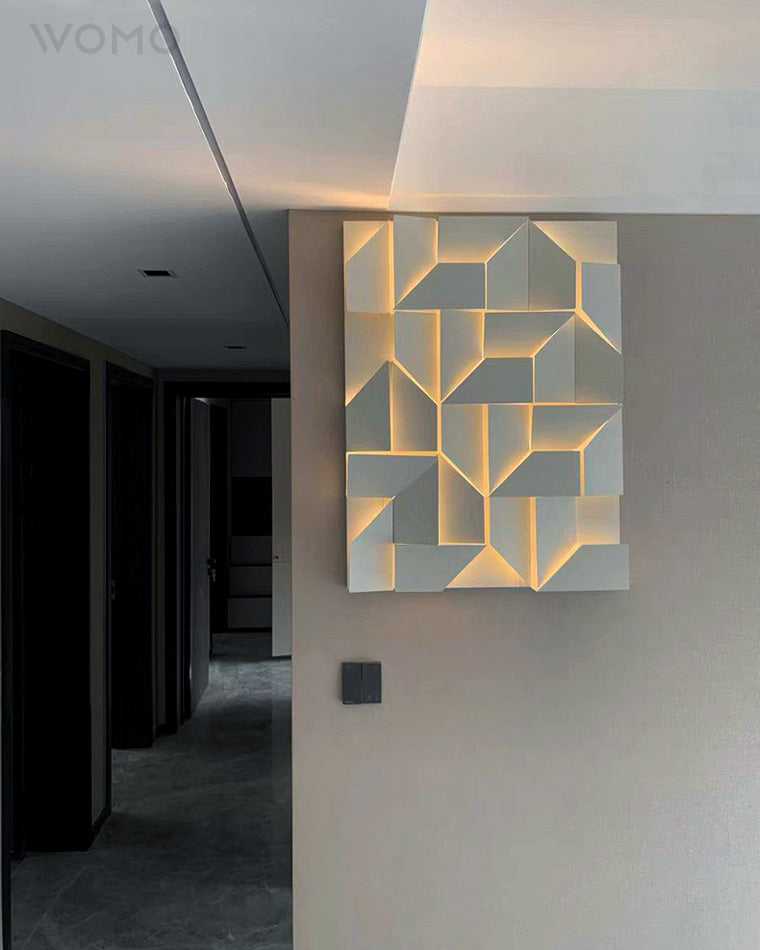 WOMO Rectangular wall light with a sculptural design - WM6020