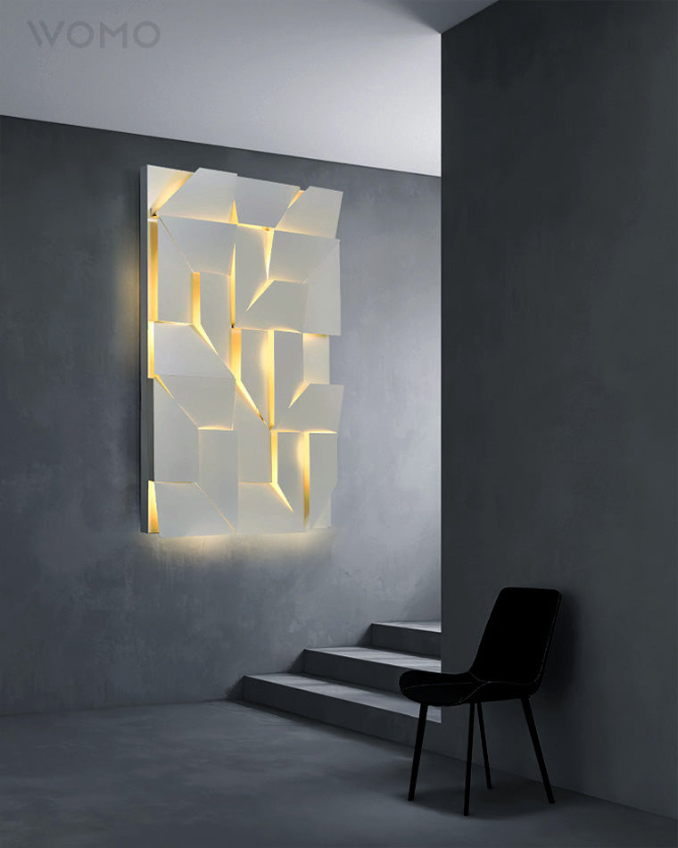 WOMO Rectangular wall light with a sculptural design - WM6020