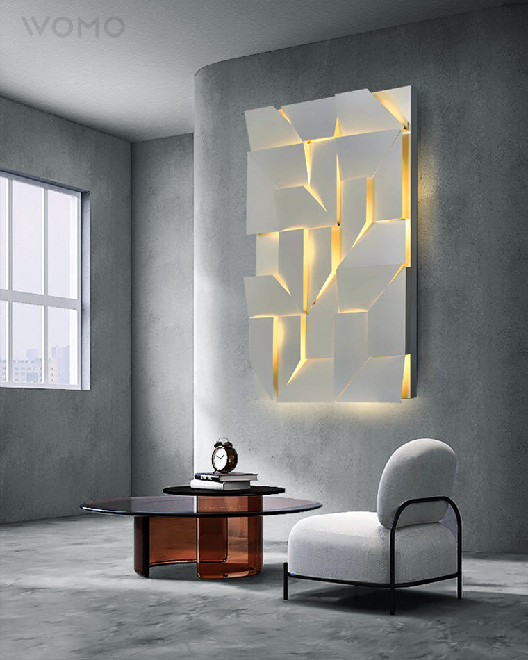 WOMO Rectangular wall light with a sculptural design - WM6020
