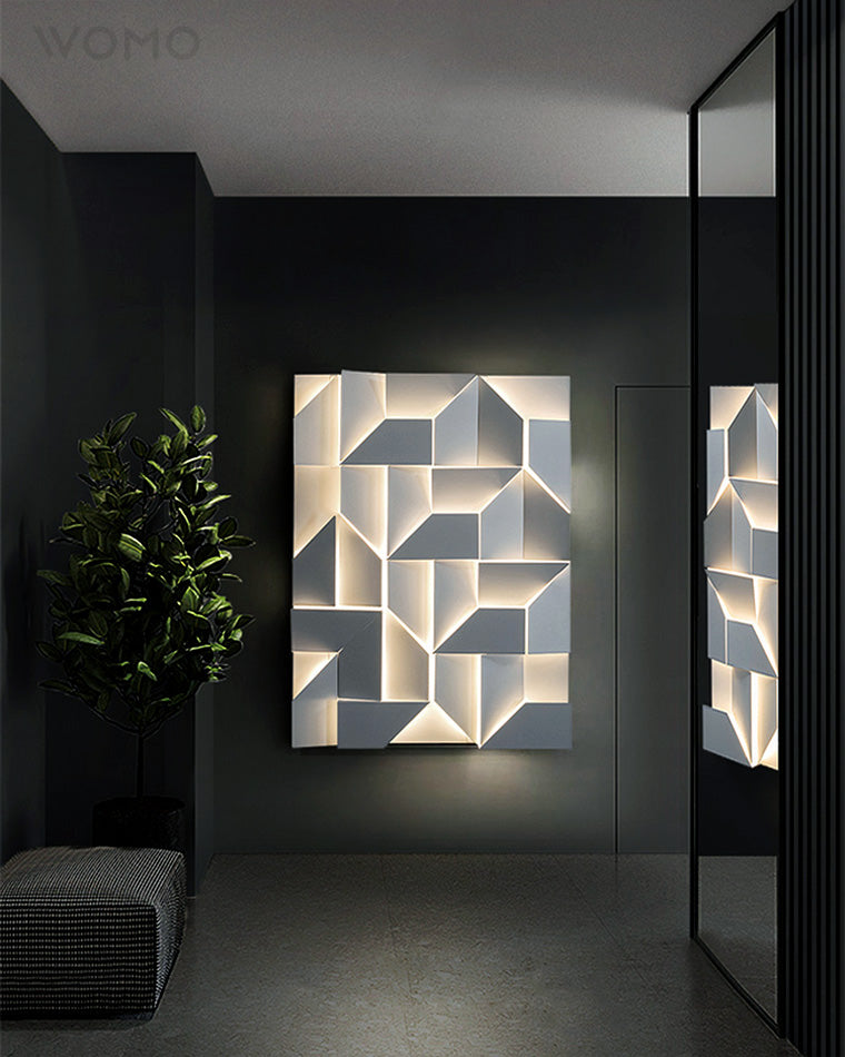 WOMO Rectangular wall light with a sculptural design - WM6020