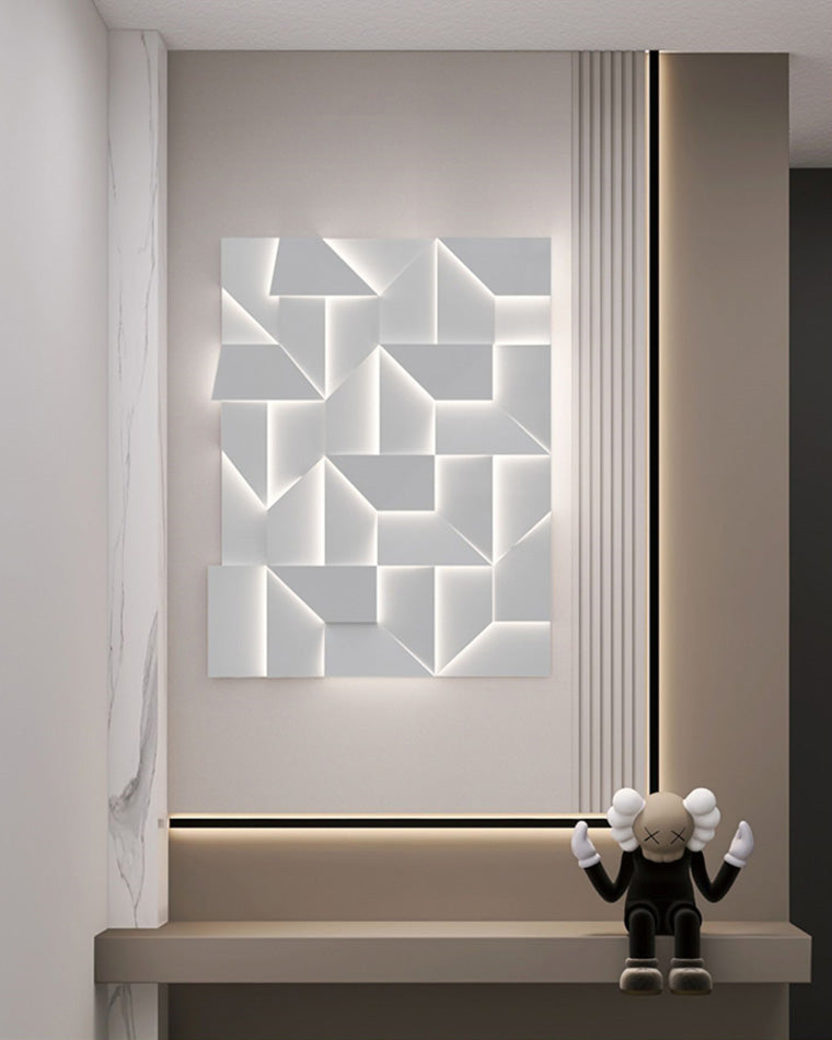 WOMO Rectangular wall light with a sculptural design - WM6020