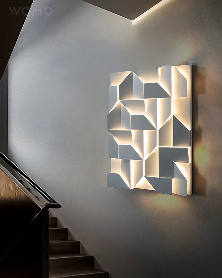 WOMO Rectangular wall light with a sculptural design - WM6020